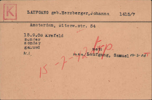 Laufgang Samuel echtgenote Herzberger Johannakaart Joodsche Raad.jpg
