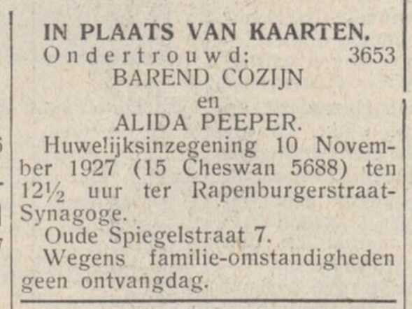 Cozijn, Barend, 1927.10.28, Ondertrouw.jpg