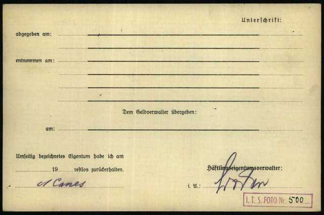 Abraham Canes, Buchenwald document 003.jpg