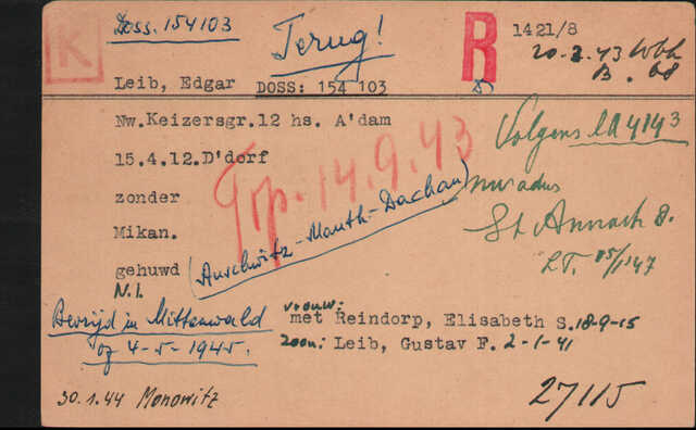 Leib Edgar en Reindorp Elisabeth kaart Joodsche Raad Edgar.jpg
