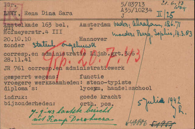Levy Rena Dina kaart Joodsche Raad.jpg