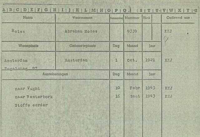 Abraham M.Reiss, 1-10-1921, krt 2 kamp Vught.jpg