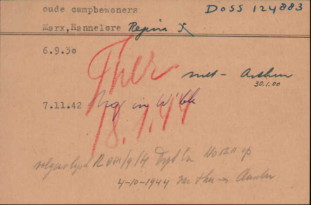 Marx-Linz Betty en Marx Arthur en kind Helga kaart Joodsche Raad Hannelore.jpg
