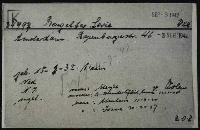 Kaart Joodse raad Levie zoon van Anna Beugeltas - Barmhartigheid.jpg