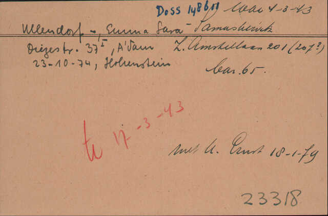 Ullendorf Ernst en Samaskewitz Emma kaart Joodsche Raad Emma.jpg