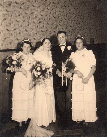 Trouwfoto Sara Amanda Worms en Nathan Pinto 25-8-1937