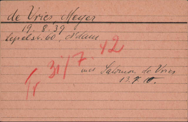 Archiefkaart Joodse Raad Meijer de Vries geboren 19-08-1939.jpg