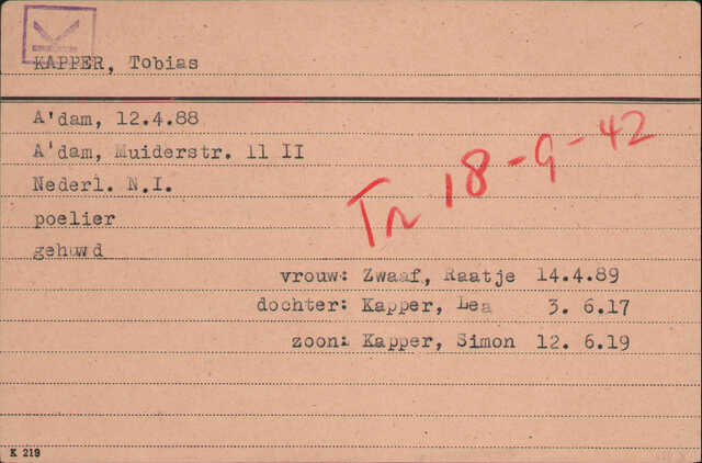 Archiefkaart Joodse Raad Tobias Kapper geboren 12-04-1888.jpg