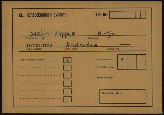 Archiefkaart Kamp Vught Mietje Parijs - Kapper geboren 18-05-1893.jpg