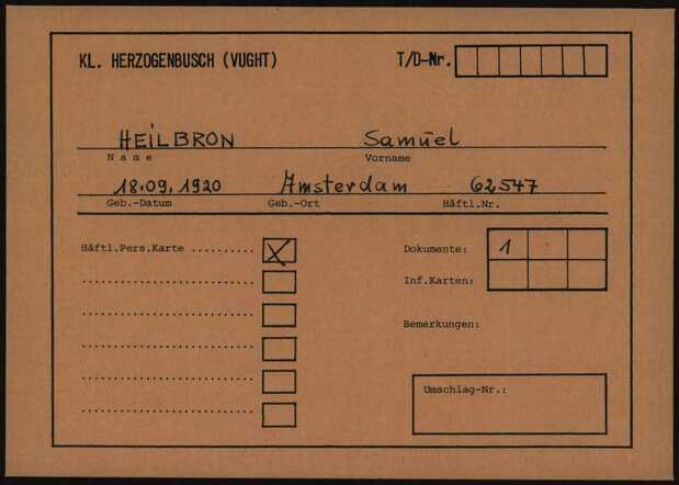 Archiefkaart kamp Vught Samuel Heilbron geboren 18-09-1920.jpg