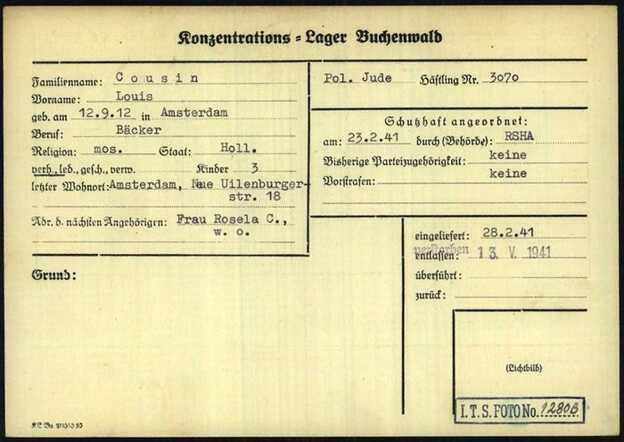 Louis Cousin, 12-9-1912, krt 2 Buchenwald.jpg