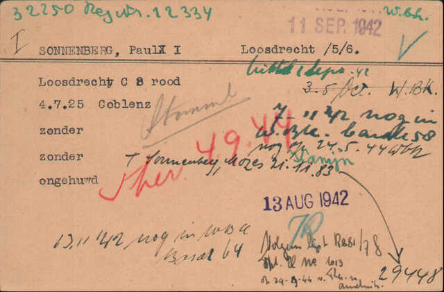 Sonnenberg Paul kaart Joodsche Raad Paul.jpg