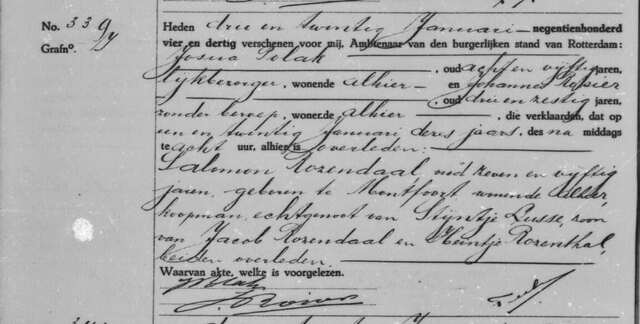 Salomon Rozendaal overlijdensakte.JPG