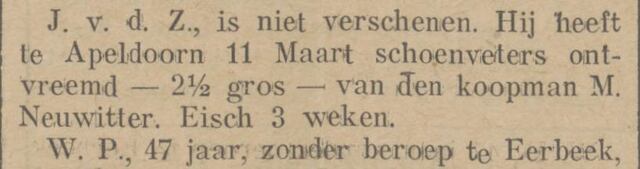 Neuwitter, Mozes, 1922.05.15, Slachtoffer van diefstal.jpg