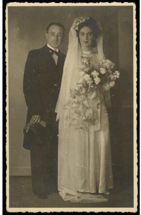 Huwelijksportret van Samuel Neter en Johanna Neter-Bartels,