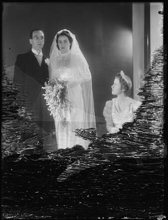 Max Leopold Rosenbaum, samen met zijn vrouw Frederika Rosenbaum-Carvalho, op hun trouwdag 24 december 1941