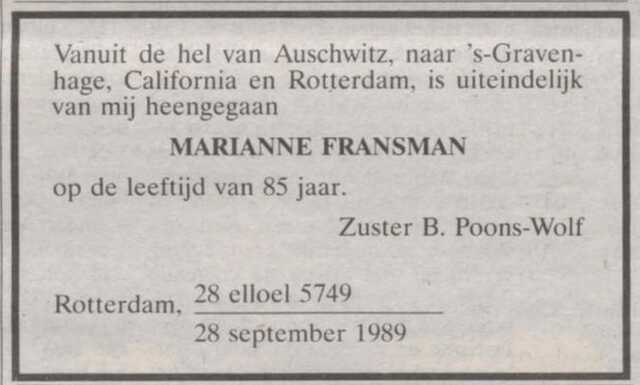 Marianne Fransman NIW 06-10-1989.JPG