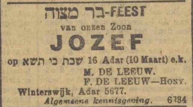 Nieuw Israelietisch weekblad ; 2-3-1917