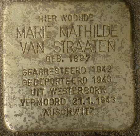 Stolperstein Marie Mathilde van Straaten