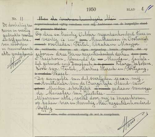 Overlijdensakte Abraham Teitel 24-05-1950.jpg