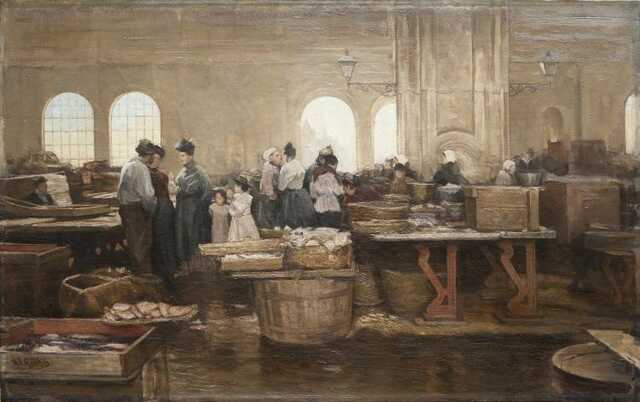 Vismarkt te Amsterdam