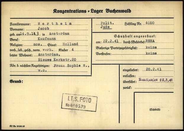 Jacob Wertheim, 14-9-1913, krt 1 Buchenwald.jpg