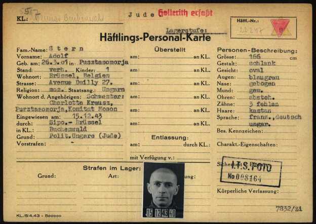 Adolf Stern KL Buchenwaldkaart met foto.jpg