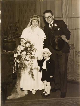 Trouwfoto van Hartog Hammelburg en Sara Poons, 6 december 1933