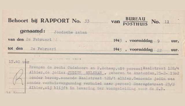 rapport aanhouding Judith Melkman