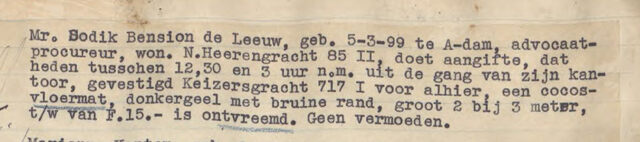 SB de Leeuw politierapport 1 april 1941.jpg