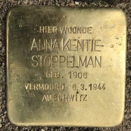 Stolperstein aan de Breedstraat 1 te Utrecht