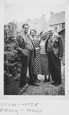 Lotte Snatager and her sister Emmy Marx with their respective husbands Abraham Snatager and Hugo Marx..jpg