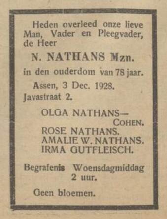 Overlijdensadvertentie Dagblad van het Noorden 3-12-1928.jpg