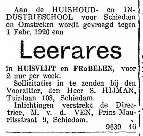 adv voor lerares aan Hijman Tuinlaan 108 januari 1926.jpg