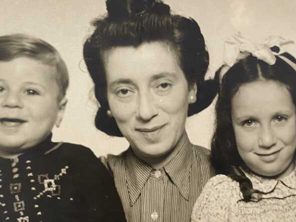 My grandmother just before she had to say goodbye to her children Mary and Aby