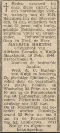 Mozes Hartog overlijdensadvertentie.png