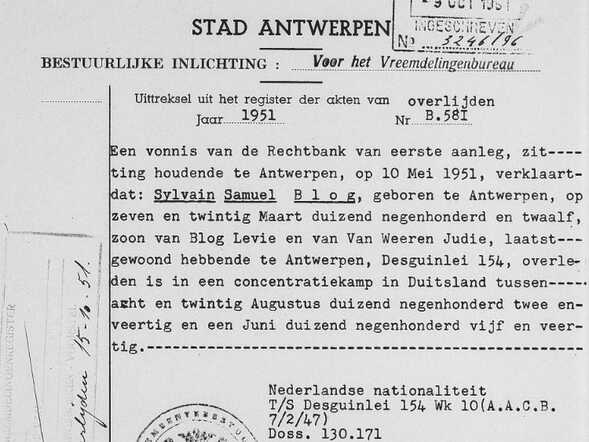 Sylvain Samuel Blog overlijdens verklaring Felixarchief.JPG