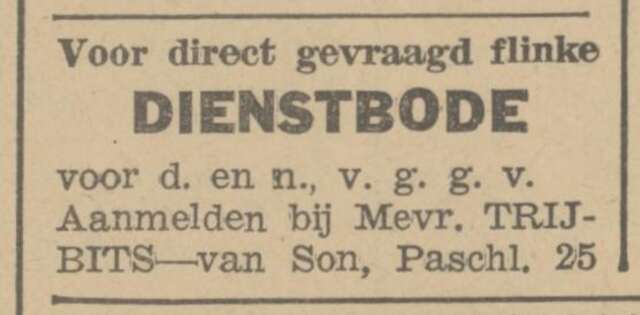 Trijbits, 1941.02.04, Dienstbode gevraagd.jpg