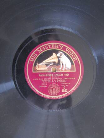 78-toerenplaat van Het Koor der Groote Synagoge.